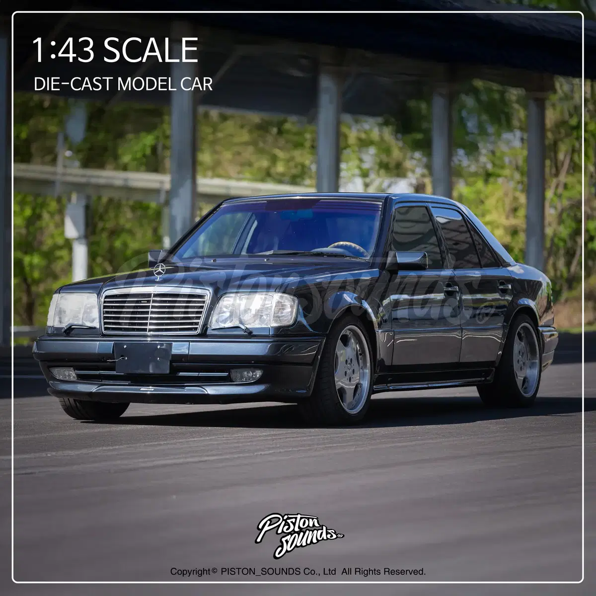 1:43스케일 다이캐스트 벤츠 W124 E60 AMG 노티컬블루 올드카