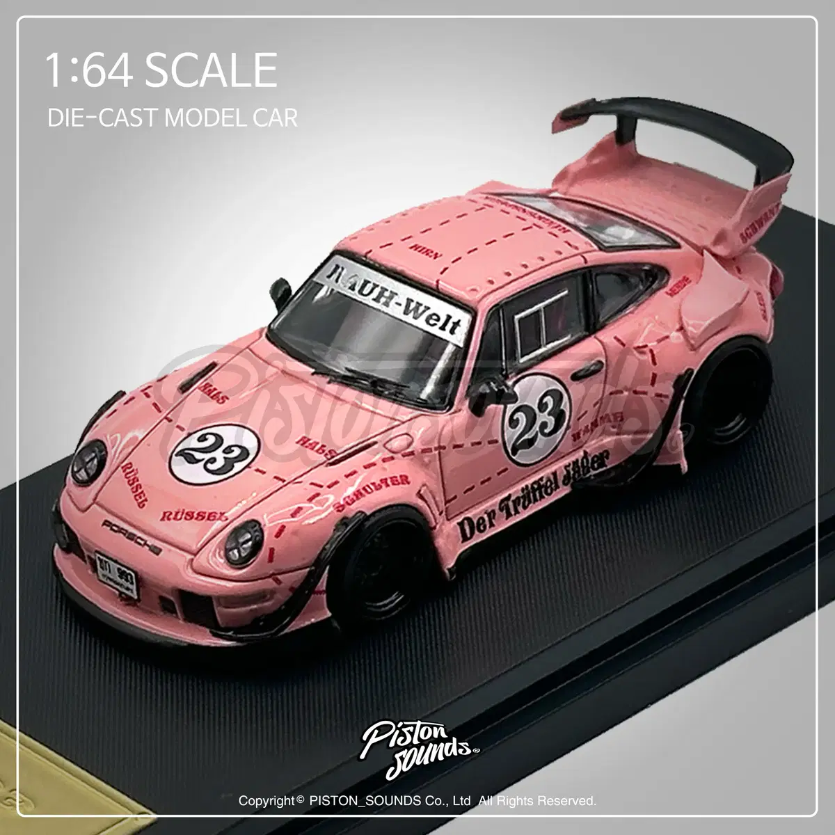 1:64스케일 다이캐스트 포르쉐 993 RWB 핑크피그 리버리 알더블유비