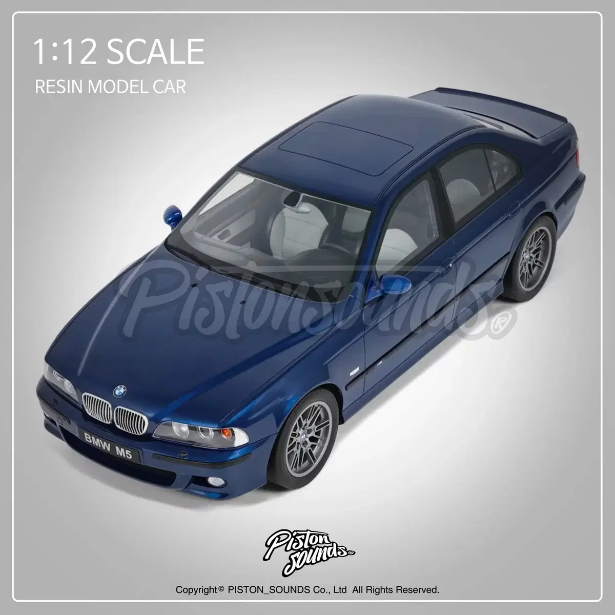 1:12스케일 다이캐스트 BMW E39 M5 레진모델 블루메탈릭 올드카