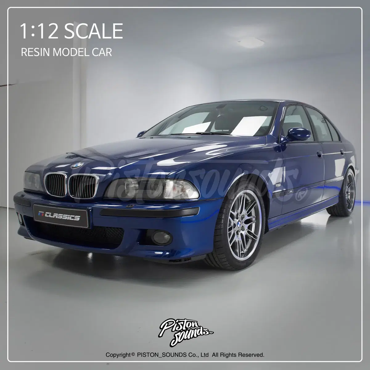 1:12스케일 다이캐스트 BMW E39 M5 레진모델 블루메탈릭 올드카