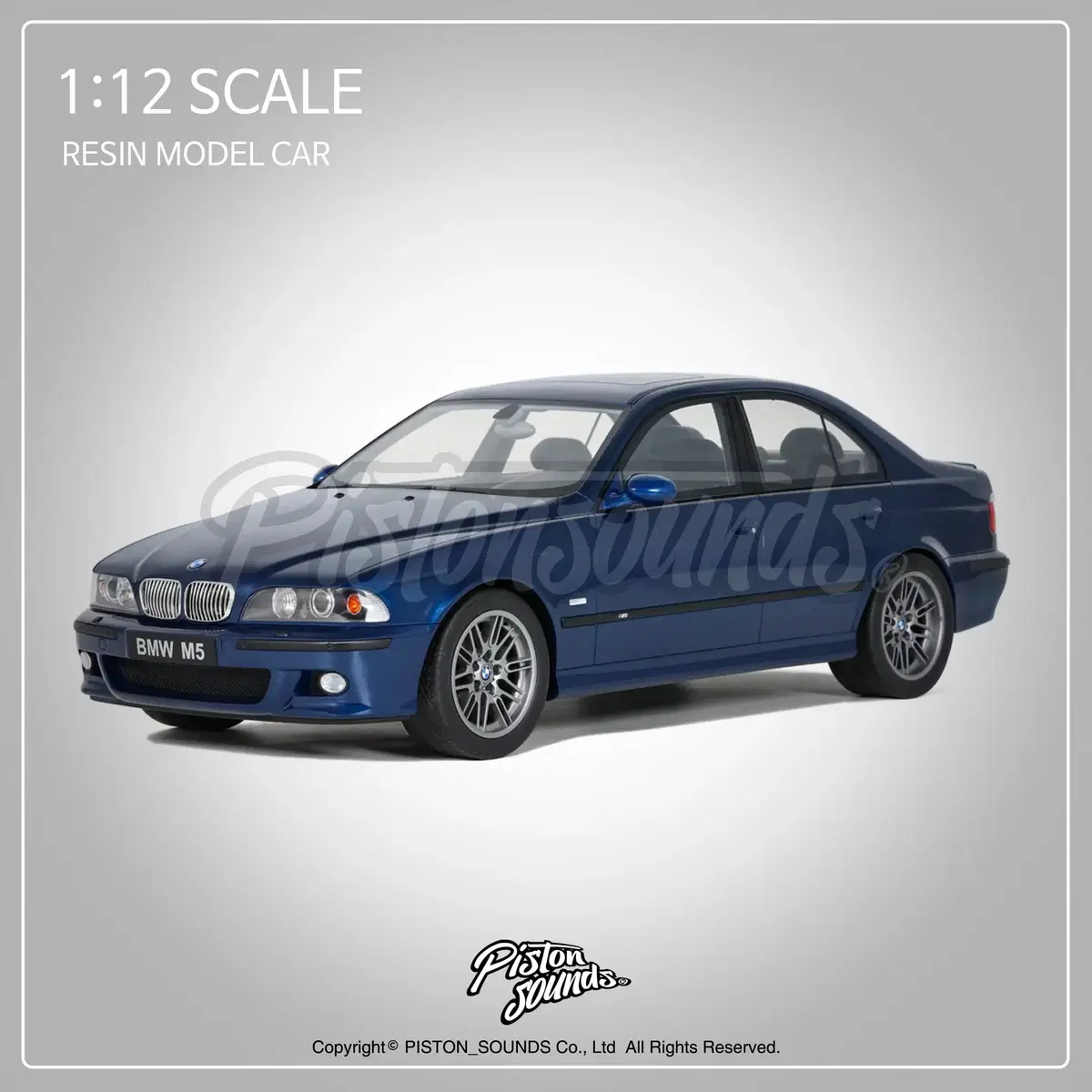 1:12스케일 다이캐스트 BMW E39 M5 레진모델 블루메탈릭 올드카