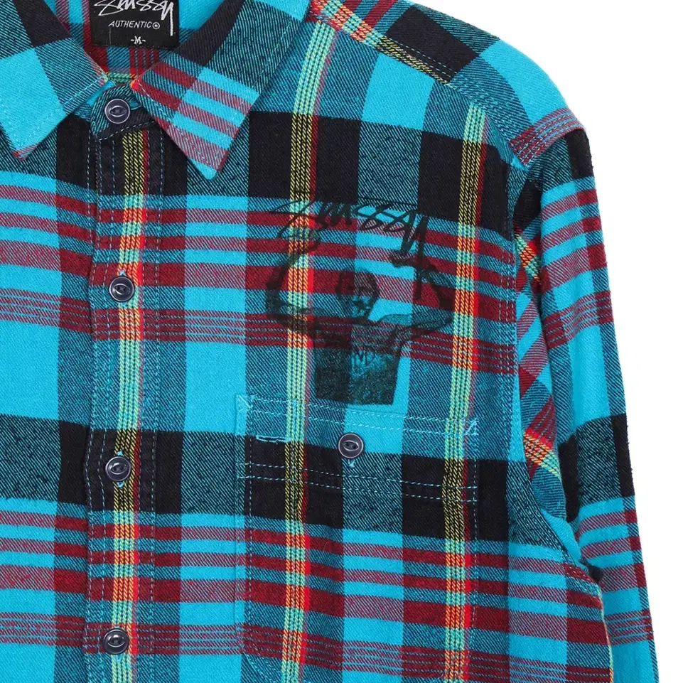 old STUSSY check print shirts 올드 스투시