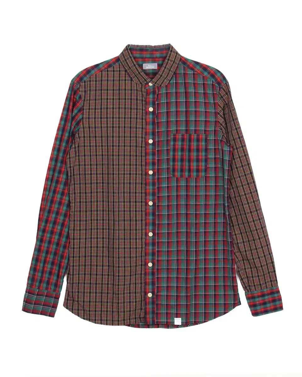 KOLOR BEACON multi check shirts 컬러