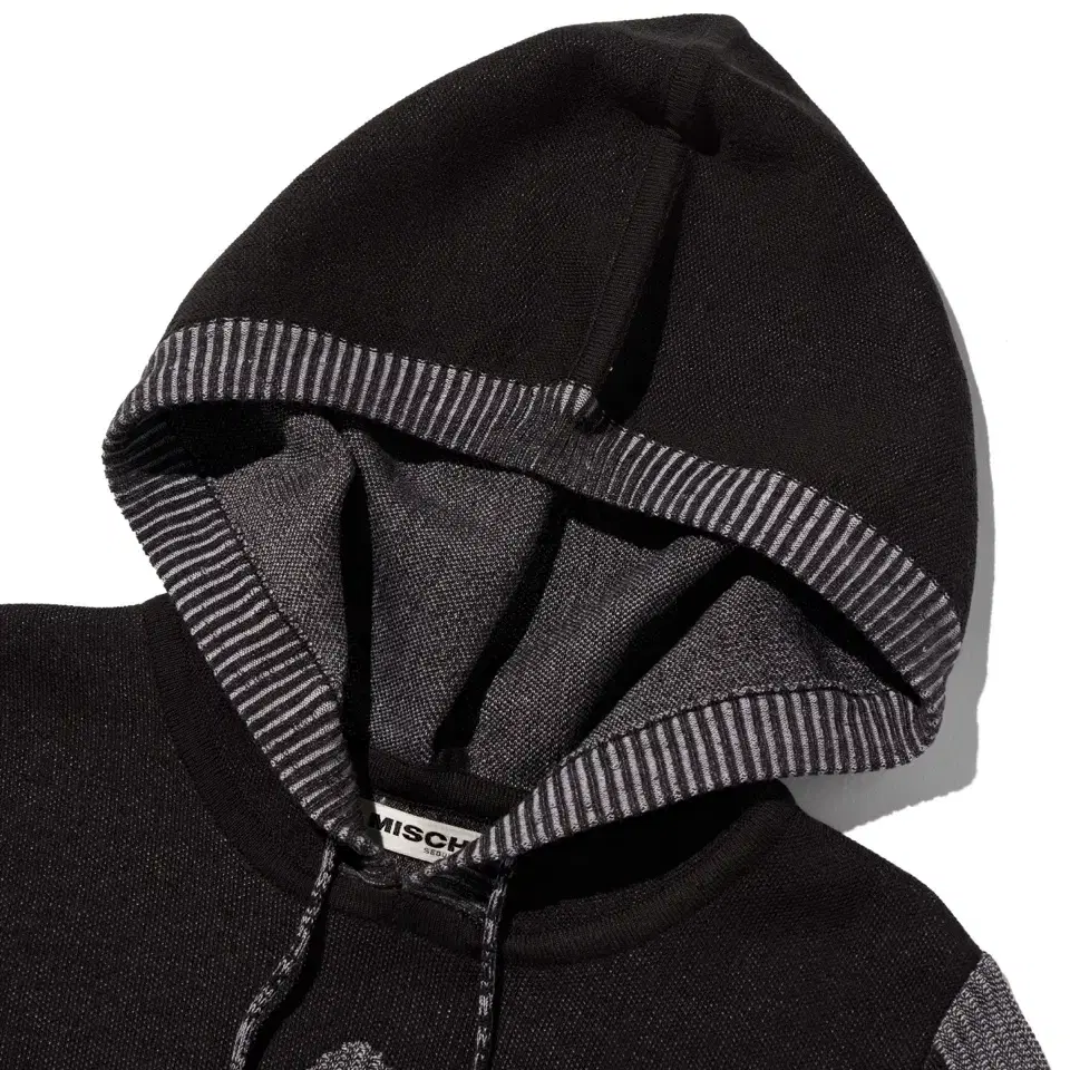 MSCHF RHOMBUS KNIT HOODIE_BLACK 미스치프