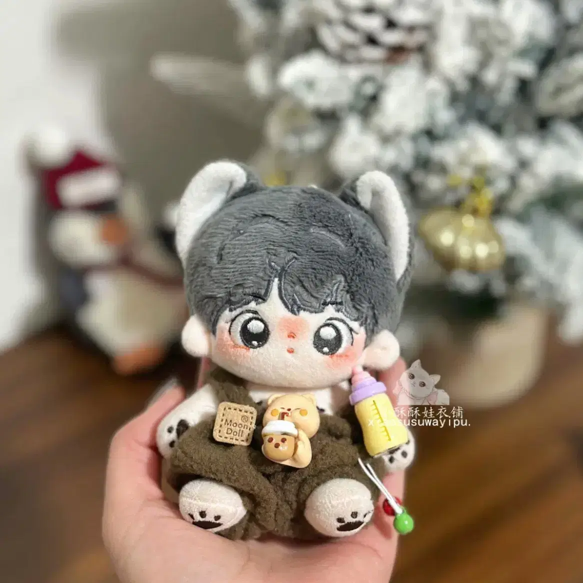 파츠 가득 멜빵 10cm 인형옷 솜인형옷 옷장