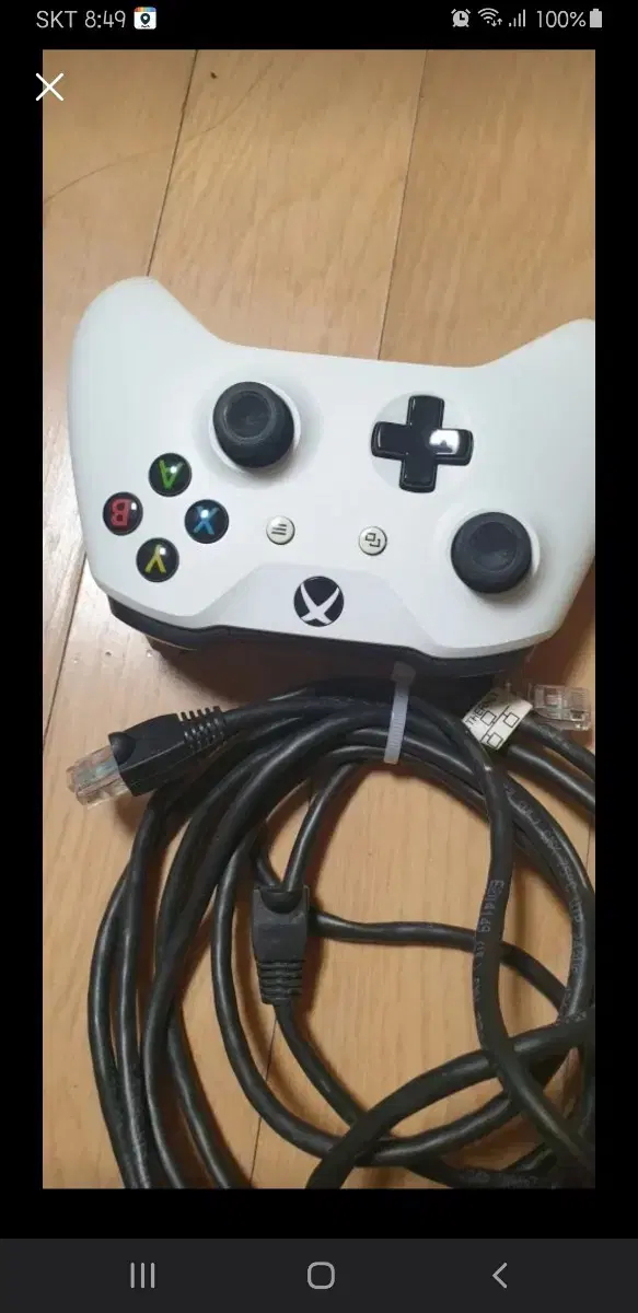 XBOX  무선콘터롤러랑  아답터