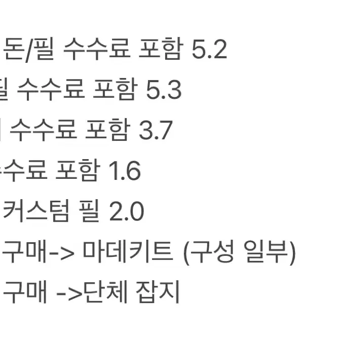 데니멀즈 양도 커스텀 필 쁘띠멀즈