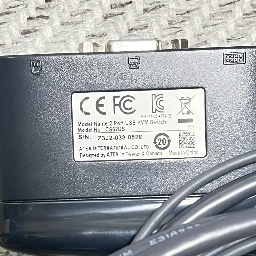 ATEN 2포트 USB KVM 스위치 CS62US