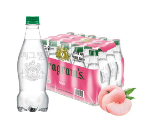 무료배송-씨그램 탄산수 450ml 20개 무라벨 피치(복숭아)