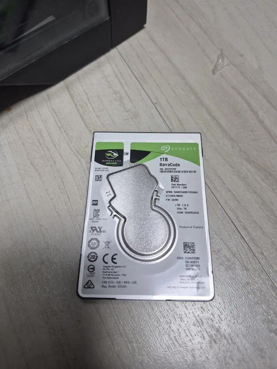 Seagate 바리쿠다 ssd 1tb 팝니다