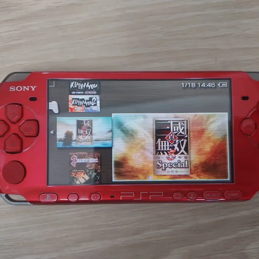 S급 PSP 3000번대 카니발레드 + 128GB