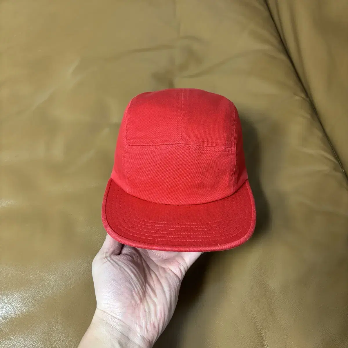 Supreme 슈프림 레드 캠프캡 모자 (Back Logo Red)