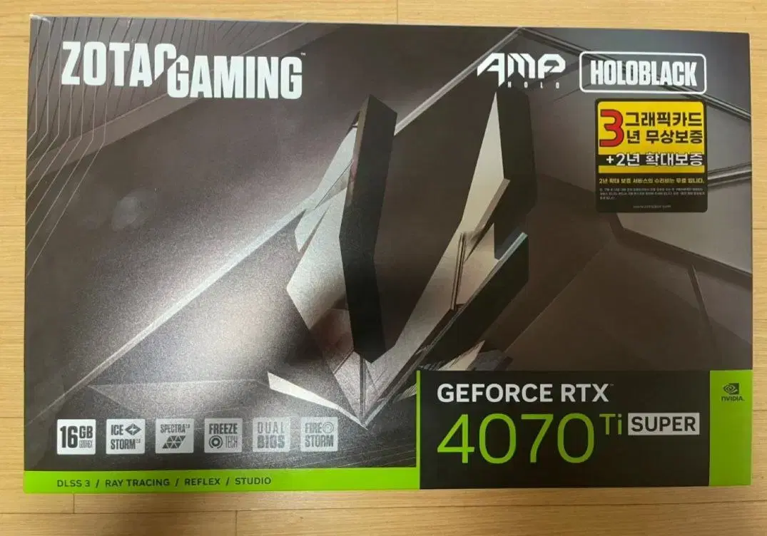 ZOTAC 4070ti super AMP HOLO 미개봉 팝니다.