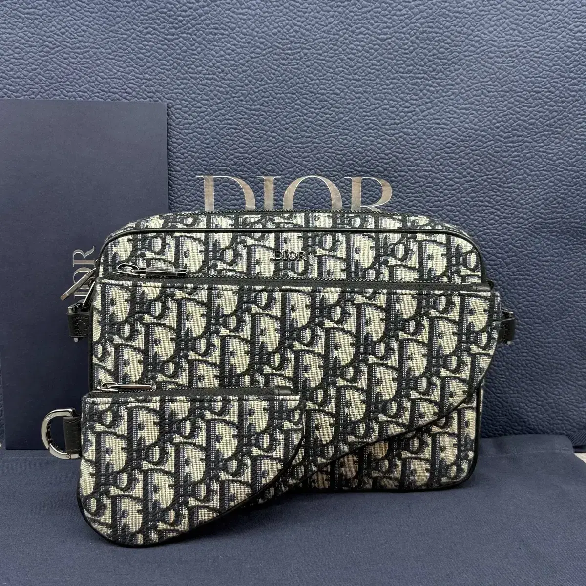 [New Products] Dior Oblique Saddle Trio Messenger Pouch Bag Cross Bag