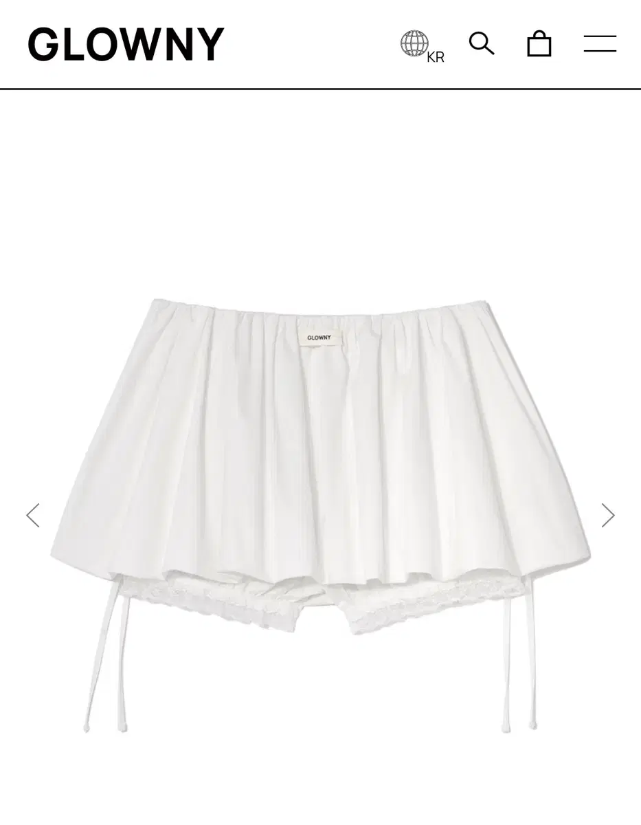 글로니 BUBBLE BLOOMER SKIRT 화이트 s