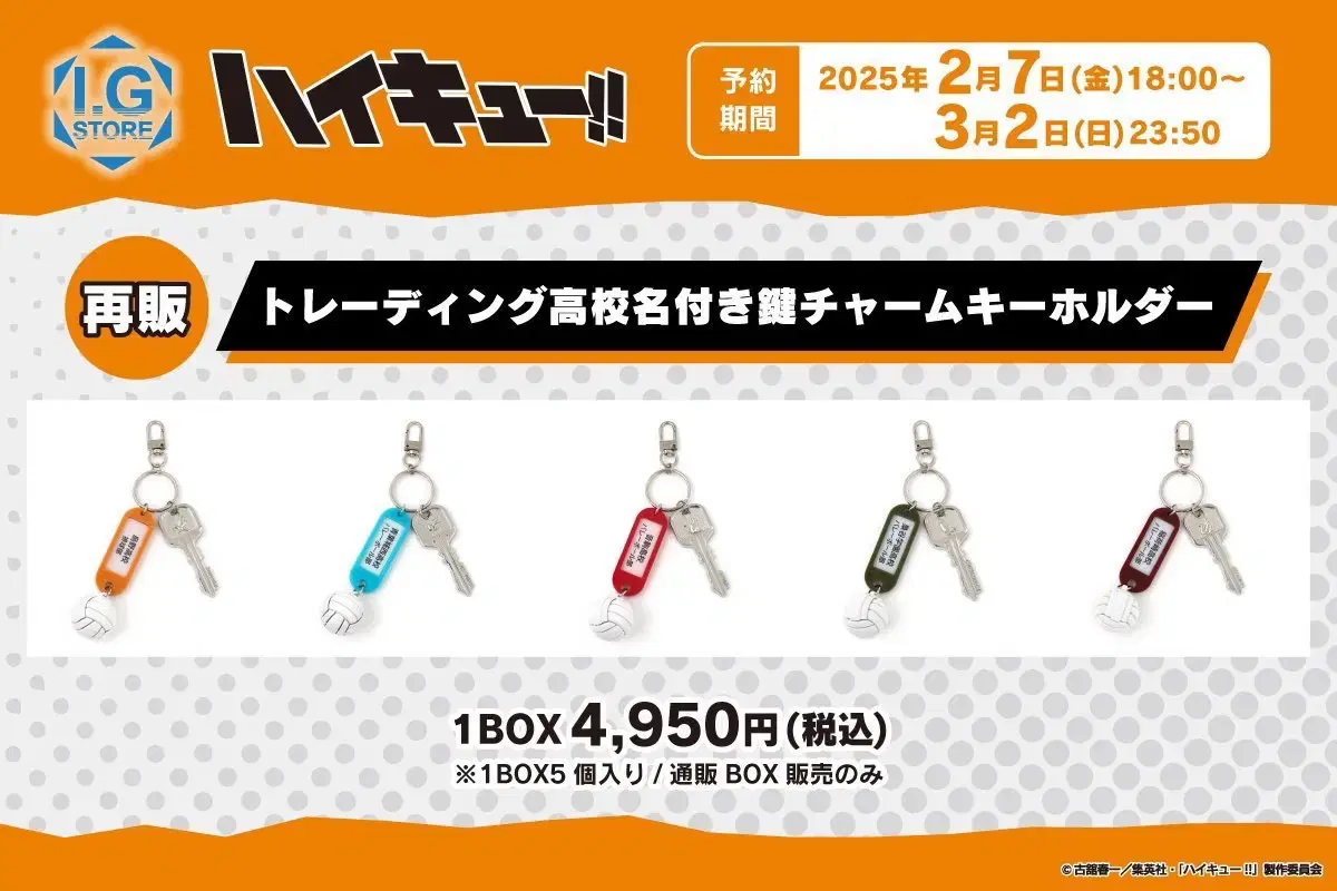 Haikyuu Buil keyring Nekoma Karasuno Tool