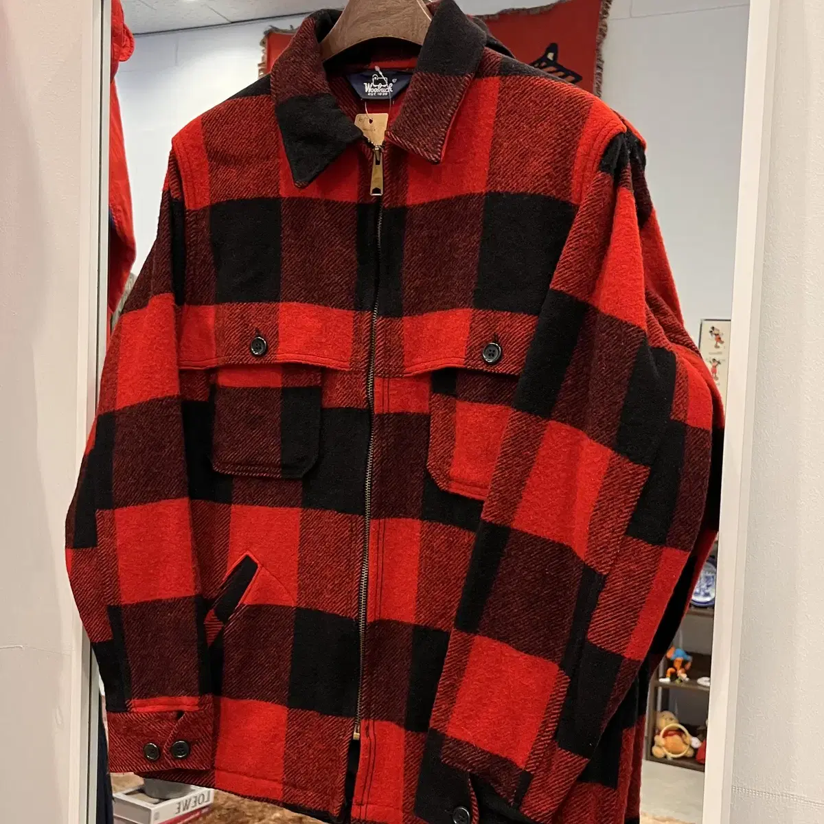 80s Woolrich 울리치 버팔로 체크 헌팅 자켓