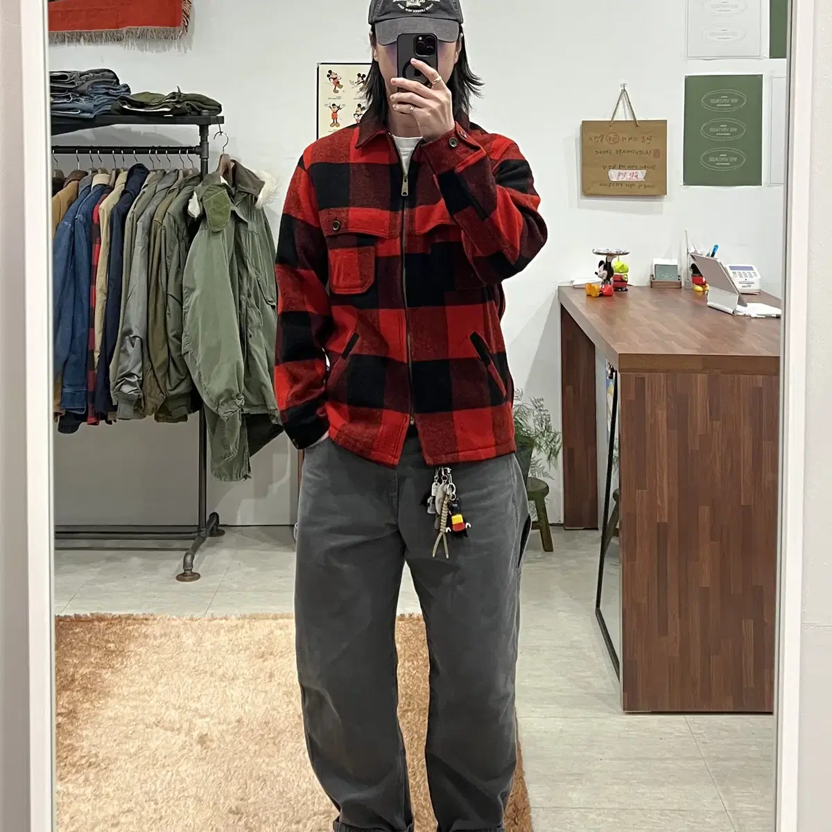 80s Woolrich 울리치 버팔로 체크 헌팅 자켓