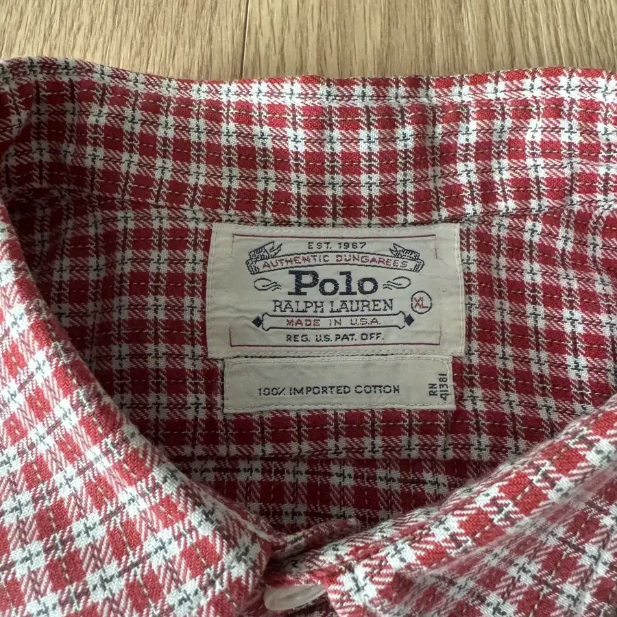 POLO 폴로 덩가리 워크 체크셔츠 (XL)MADE IN USA