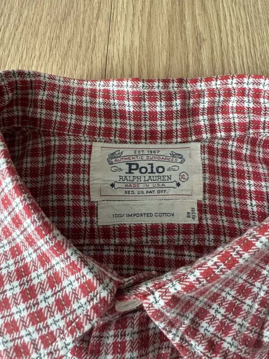 POLO 폴로 덩가리 워크 체크셔츠 (XL)MADE IN USA