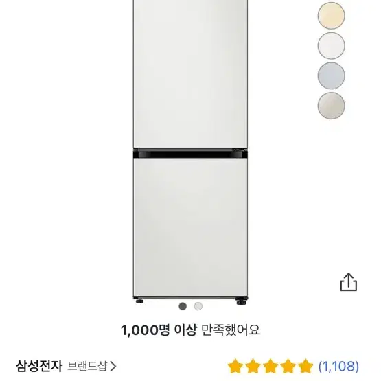 삼성 비스포크 냉장고 333L RB33A3004AP