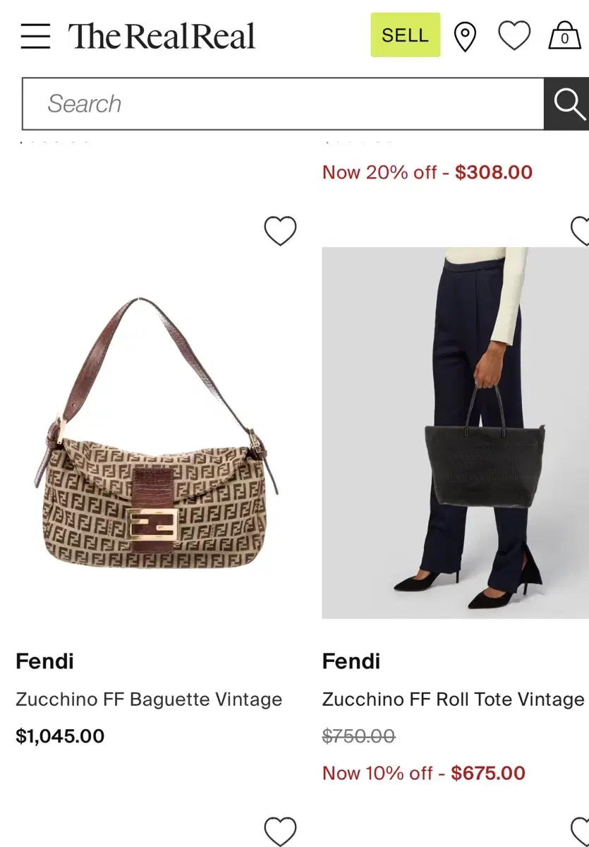 Fendi 주키노 바게트 빈티지