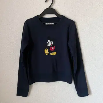 새상품 dazzlin 미키 맨투맨 맨투맨 네이비 속기모