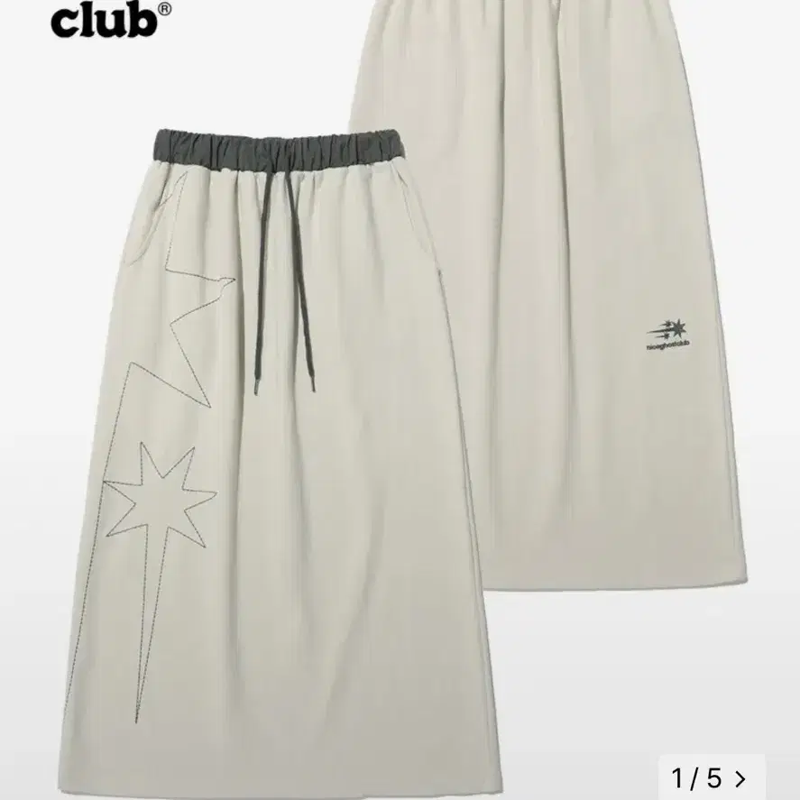 나이스고스트클럽 BIG STAR LOGO SWEAT SKIRT 롱스커트