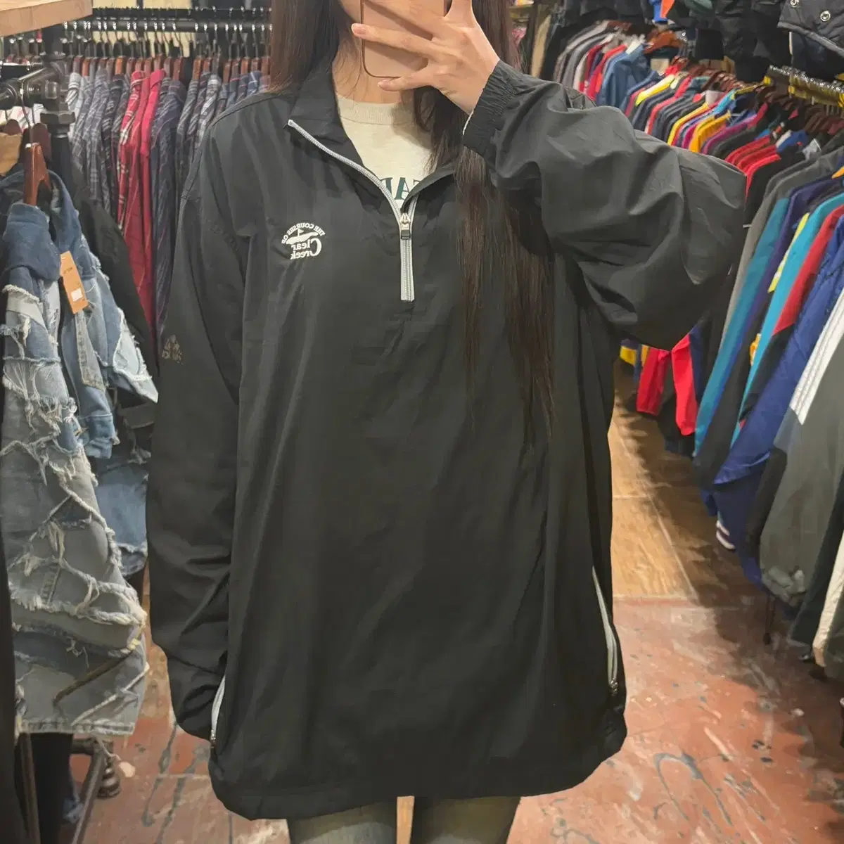 [HI] ADIDAS 아디다스 하프집업 바람막이 아노락 XL