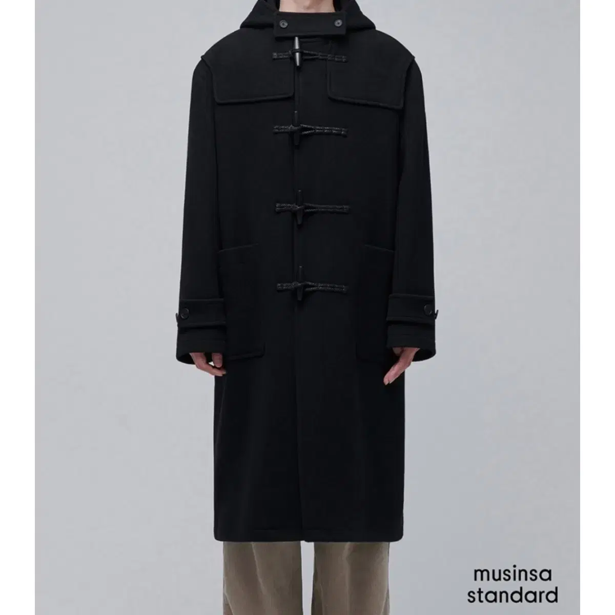 New product) Musinsa Cashmere Duffle Coat [Black]ㅣTteokbokki CoatㅣMen's CoatㅣWomen's Coat