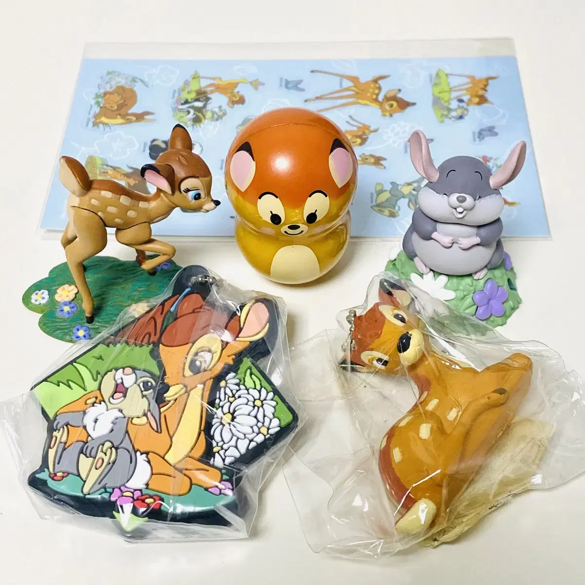 Japan Classic Vintage Disney bamby Figure keyring nametag Stickers Tokyo Disneyland