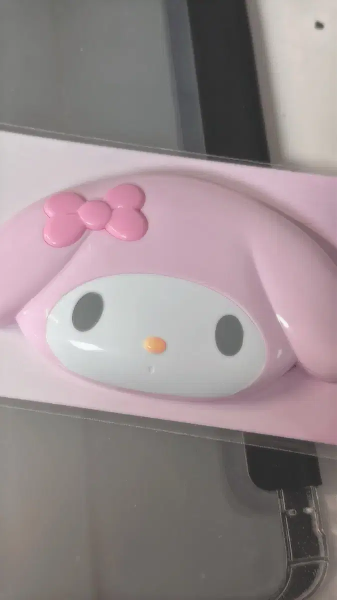 산리오 마이멜로디 손거울 브러쉬 헤어 브러시 빗 거울 꼬리빗(새상품)