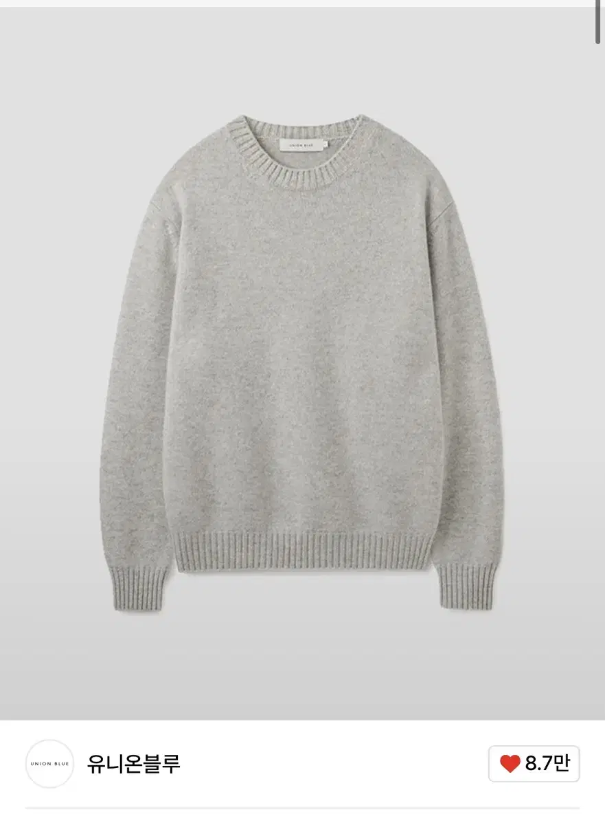 유니온블루 CASHMERE WOOL CREWNECK KNIT [L]