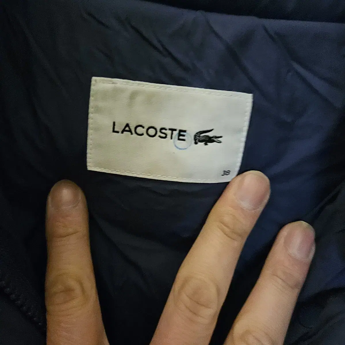 라코스테(Lacoste) 벨티드 롱 거위털 패딩 38size(66-77)