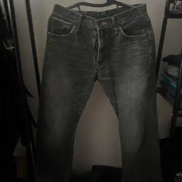 90s EDWIN 505 다크 그레이 데님 청바지