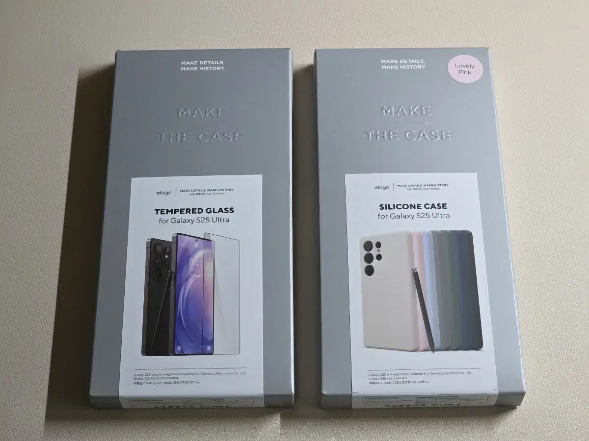 (Tax-free!) S25 Ultra Silicon Case + Tempered Glass Set for Sale