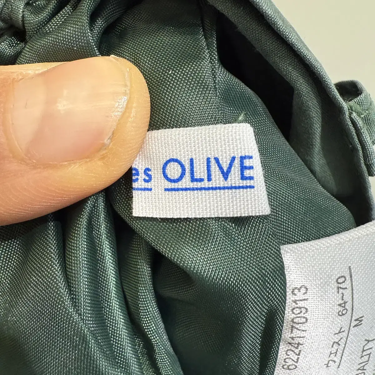 OLIVE DE OIVE 카키 언발란스 스커트