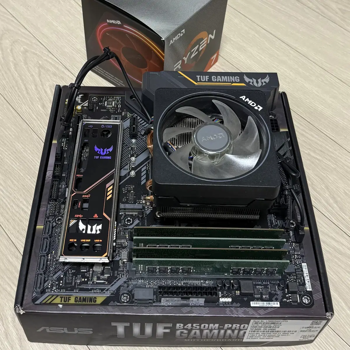 아수스 TUF B450M Pro+AMD 라이젠 7 3700x 램 64GB