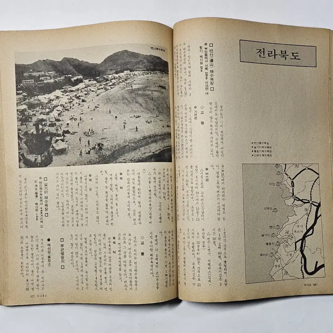 1978년 바다로산으로 여름철바캉스가이드책