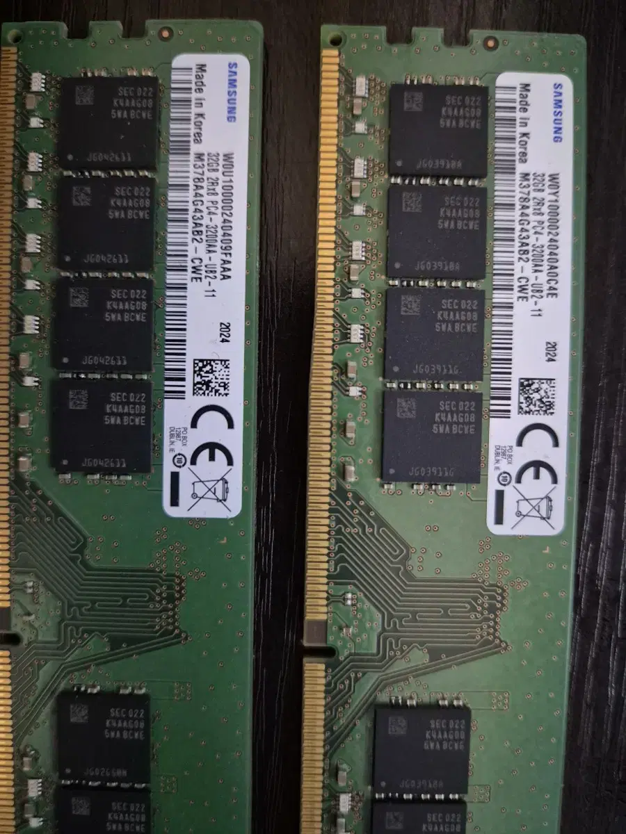 ddr4 32gb  3200 램2개팝니더