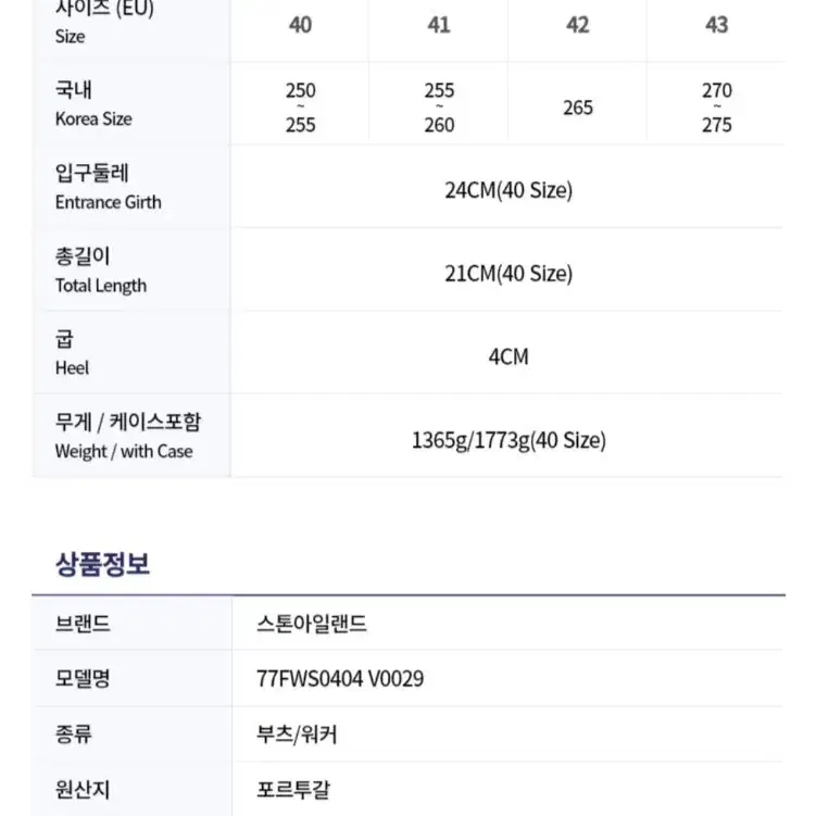 스톤아일랜드 부츠 남성