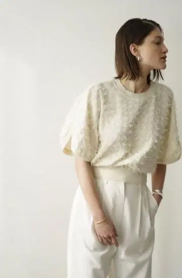 CLANE 클라네 FRINGE ARCH SLEEVE KNIT TOPS 1