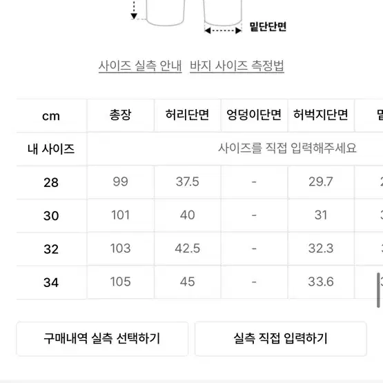 비슬로우 스트레이트 퍼티그 데님 팬츠 34