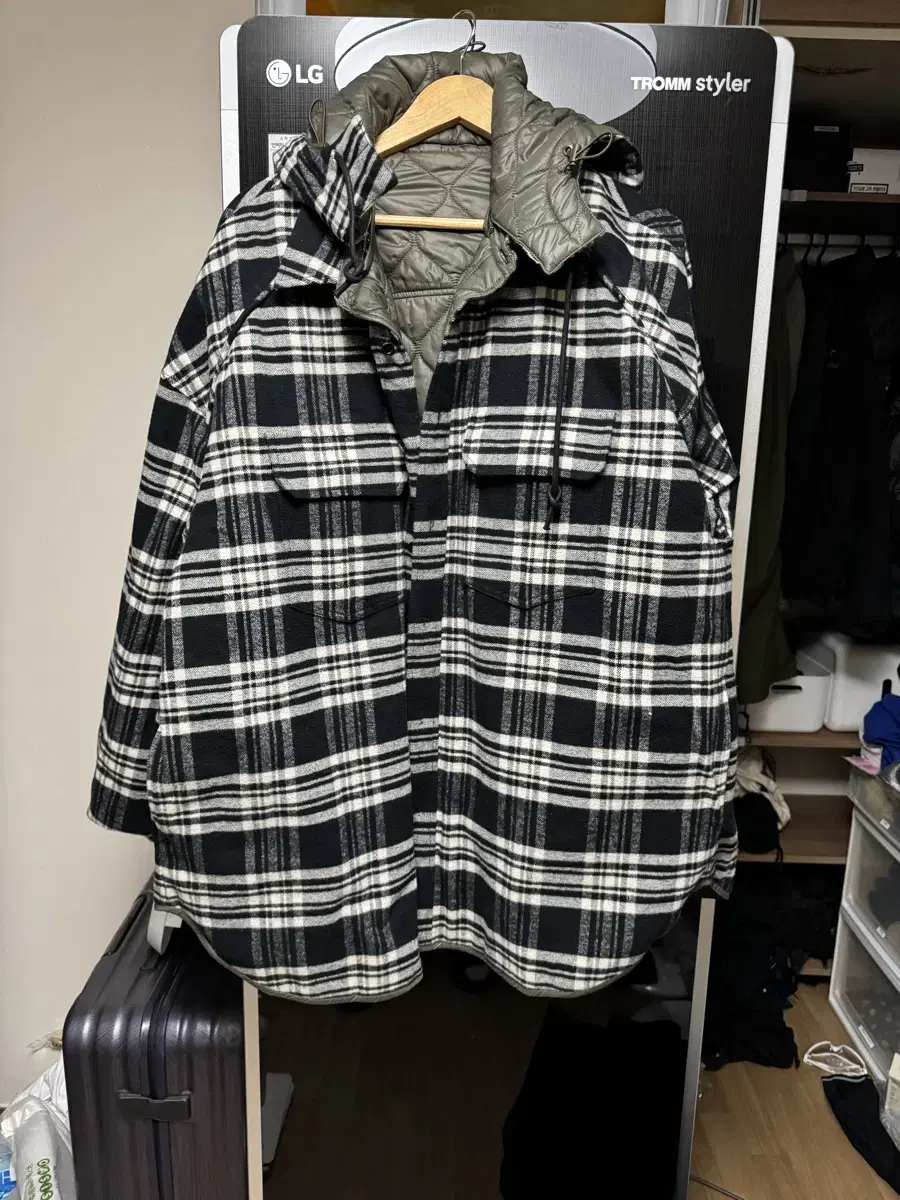 Junji Reversible Flannel Hoodie 50