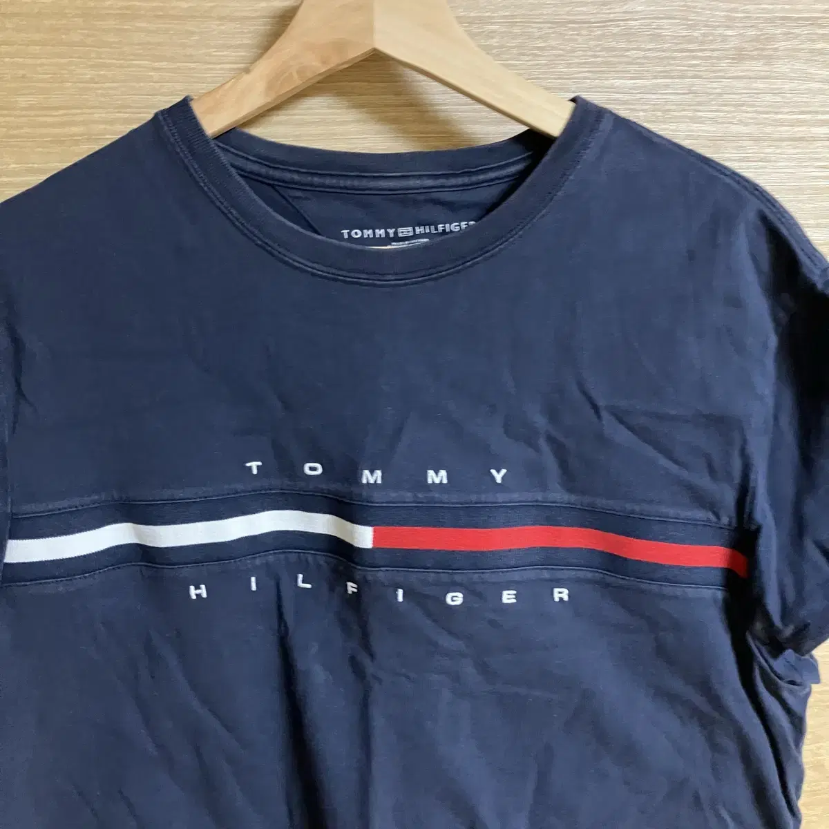 [M] 타미 힐피거 Tommy Hilfiger 네이비 남색 반팔 티셔츠