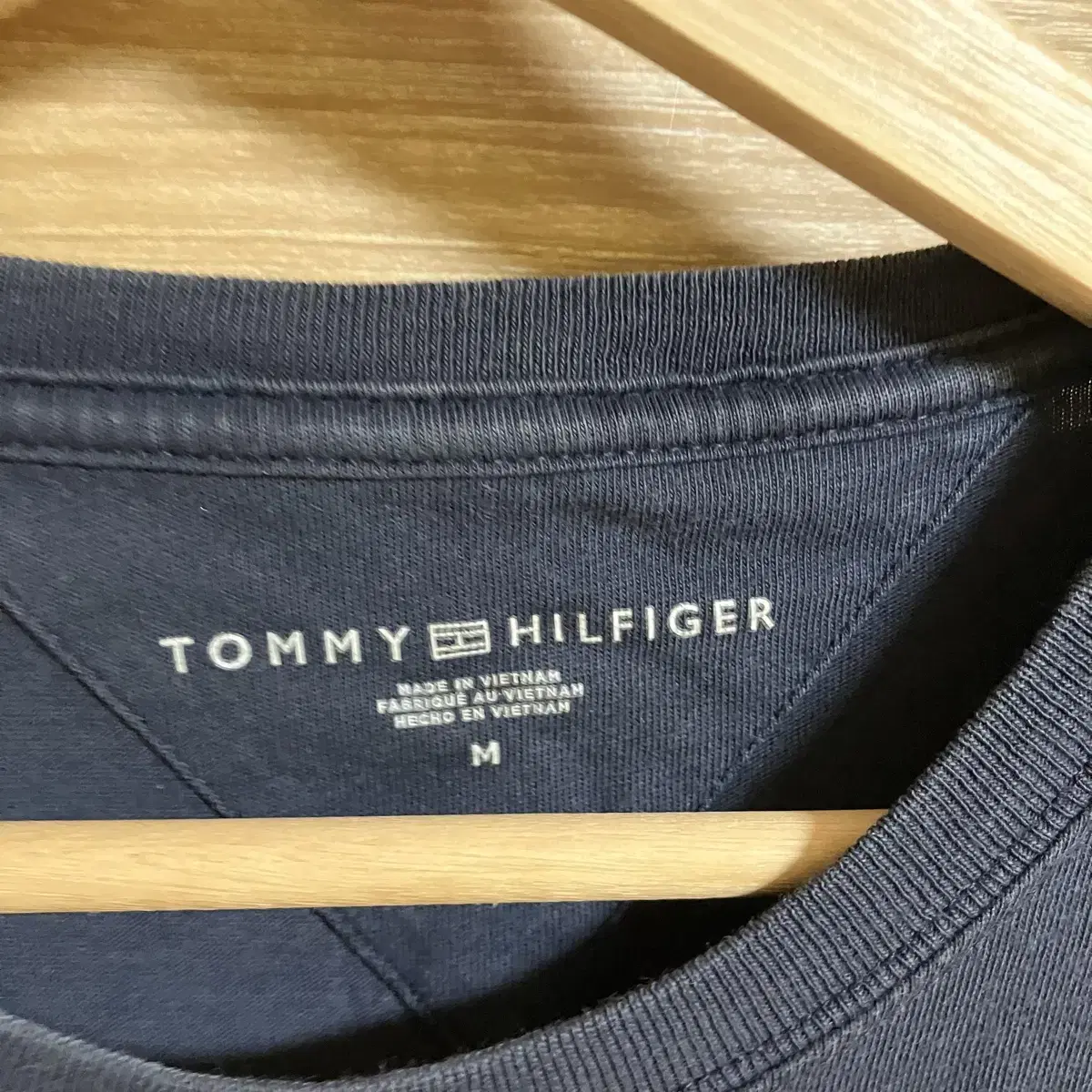 [M] 타미 힐피거 Tommy Hilfiger 네이비 남색 반팔 티셔츠