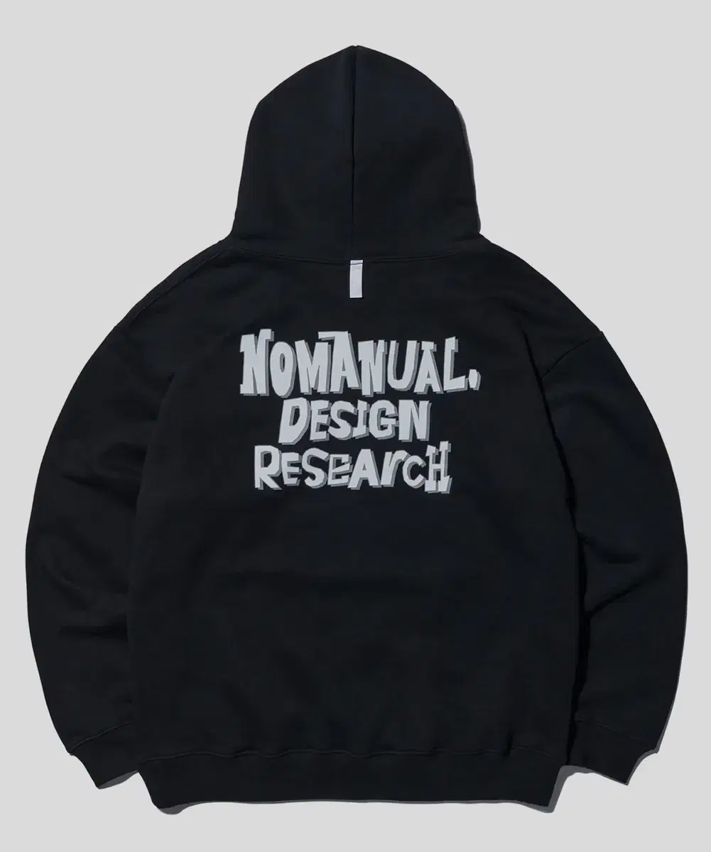 노매뉴얼 DOODLE LOGO HOODIE BLACK