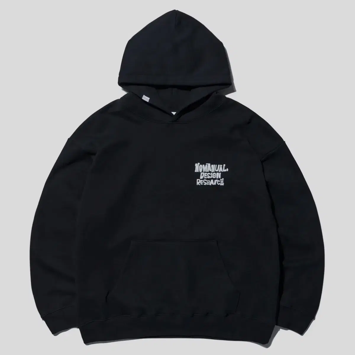 노매뉴얼 DOODLE LOGO HOODIE BLACK