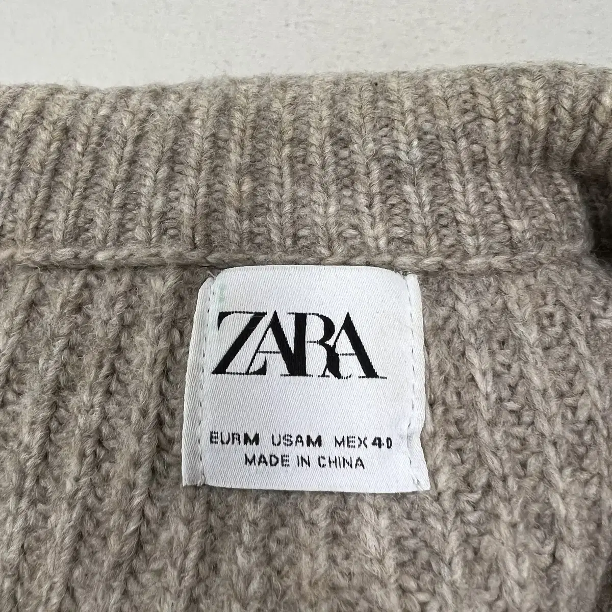 ZARA/자라반집업니트/남성100/긴팔/