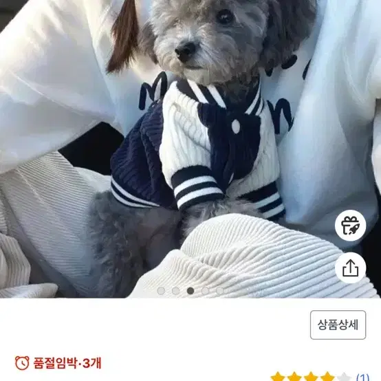 강아지옷 야구점퍼 새거